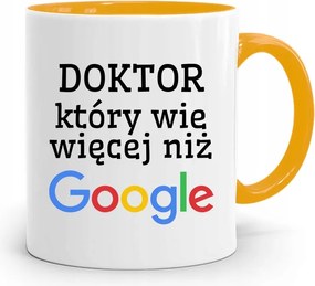 Sárga Bögre Orvosnak A Doktor Többet Tud, Mint fényképes nyomattal