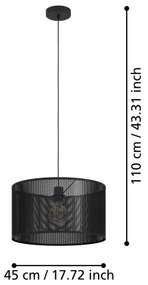 Eglo 43795 - Csillár zsinóron MANBY 1xE27/40W/230V