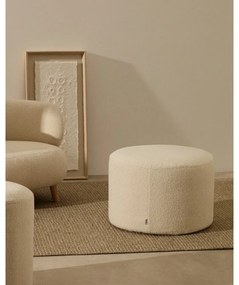 Krémszínű buklé puff Kaeli – Kave Home