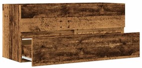 antik fa színű szerelt fa mosdószekrény 100 x 38,5 x 45 cm