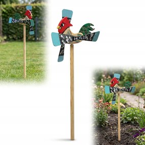Fa szélmalom Madár félelem kerti vakondriasztó Kakas kék