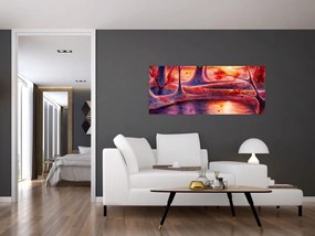 Egy varázslatos erdő képe (120x50 cm)