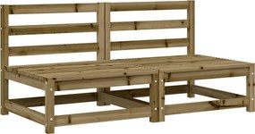 vidaXL 2 db impregnált fenyőfa kerti karfa nélküli kanapé 70x70x67 cm