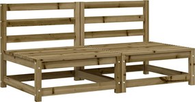 vidaXL 2 db impregnált fenyőfa kerti karfa nélküli kanapé 70x70x67 cm