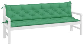 2 db zöld oxford szövet kerti padpárna 200 x 50 x 7 cm