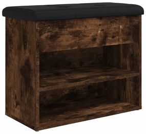 füstös tölgy színű szerelt fa cipőpad 62 x 32 x 50 cm