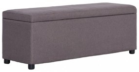 szürkésbarna poliészter pad tárolórekesszel 116 cm