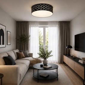 Mennyezeti lámpatest ULLE 2xE27/15W/230V átm. 45 cm fekete