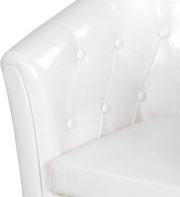 MIADOMODO Fotel készlet Chesterfield 58 x 71 x 70 cm fehér