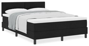 Box Spring Ágy Matraccal Fekete 140x200 cm Szövet