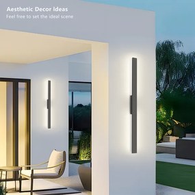 Brilagi - LED kültéri fali lámpatest LUNA LED/24W/230V 3000K IP65 antracit