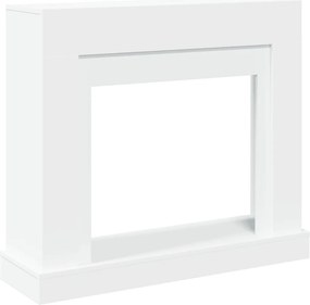 vidaXL fehér szerelt fa kandallóburkolat 100 x 30 x 87,5 cm