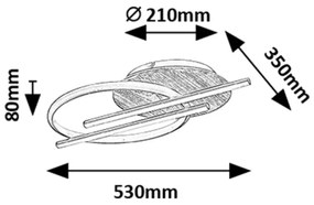 Rabalux 71404 - LED Mennyezeti lámpa ARASH LED/40W/230V 3000/4000/6500K