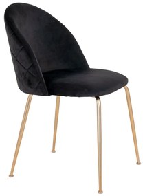 Fekete bársony étkezőszék szett 2 db-os Geneve – House Nordic