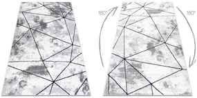 Modern COZY szőnyeg Polygons, Geometriai, háromszögek - Structural két szintű gyapjú szürke