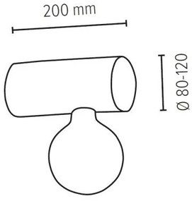 Spot-Light 6994157 - TRABO fali lámpa 1xE27/25W/230V