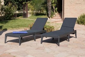 TOOMAX Műanyag kerti napozóágy SIROLO grafit