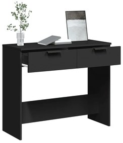 fekete szerelt fa tálalóasztal 90 x 36 x 75 cm