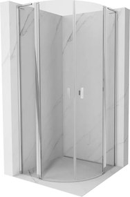 Mexen Mist L félkör alakú zuhanykabin 90 x 90 cm, átlátszó, króm - 8A32L-090-090-01-00
