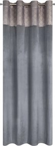 Bársony függöny 140X250 grafit, dekoratív gurulós övvel