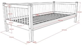 Natúr színű tölgyfa gyerekágy 90x200 cm Forrest – Vipack