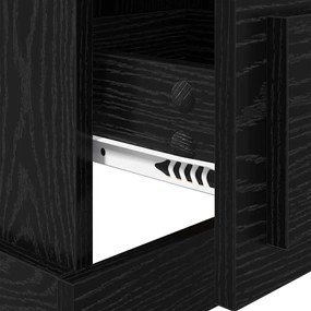 vidaXL Éjjeliszekrény fiókkal Fekete tölgy 39 x 39 x 67,5 cm Faanyag