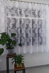 Mg Függöny Levelek monster 34949 Fehér 140x180cm készre varrt k