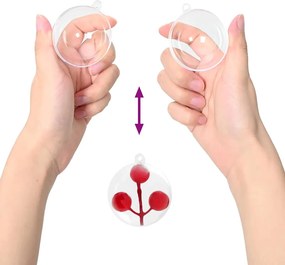 Karácsonyi Díszgömb Készlet 100 pcs Átlátszó Ø 8 cm