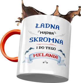 Narancssárga Bögre Melania Barátnőnek Ajándék Nyomtatott Fotóval