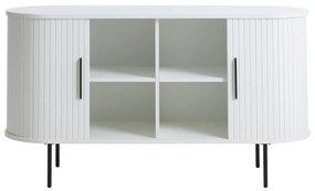 Fehér komód tolóajtóval 120x76x45 cm Nola – Unique Furniture