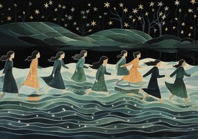 Poszter 66,5x46,5cm Éjszakai körmenet