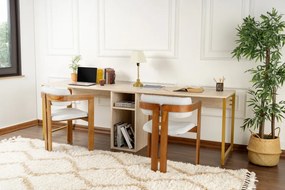 Twin Study Desk - travertin/arany íróasztal