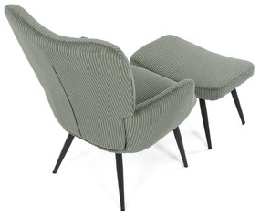 Pihenőfotel lábtartóval L7285 GRN6, zöld