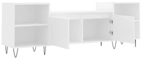 fehér szerelt fa TV-szekrény 160 x 35 x 55 cm