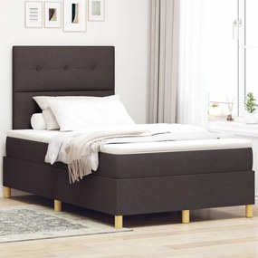 Box Spring Ágy Matrac Sötétbarna Kicsi Dupla Szövet