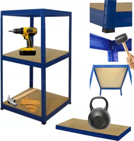 Helios fém tároló állvány 90x35x35cm 3Px175kg