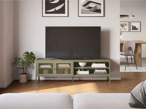 Zöld fém TV-állvány 160x50x35 cm Fayna – Marckeric