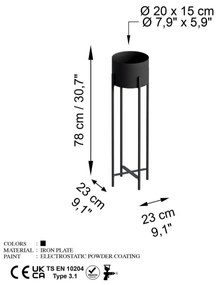 GED-025, Loft black fém virágállvány