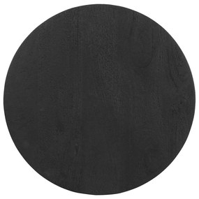 kisasztal fekete Ø50x40 cm tömör mangófa