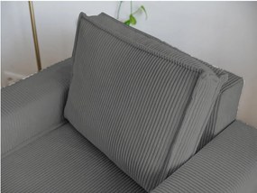 Fotel puffal SMART SET, sötétszürke