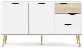 Fehér komód 147x82x39 cm Oslo – Tvilum