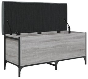szürke sonoma színű szerelt fa tárolópad 102 x 42 x 45 cm