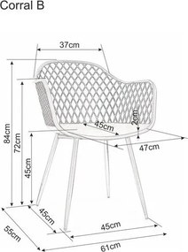 AKCIÓ Fehér műanyag szék CORRAL B II. osztály