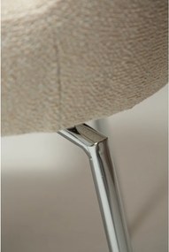 Krémszínű kárpitozott étkezőszék Glam – DAN-FORM Denmark