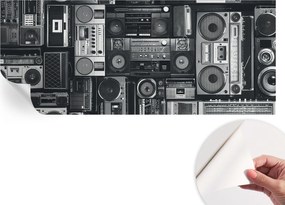 Öntapadós fotótapéta Nappaliba és Hálószobába Retro rádió 250x104 cm