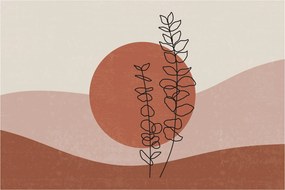 Kép - Boho levelek N⁰1 (90x60 cm)