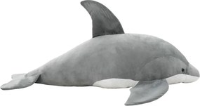 vidaXL szürke delfin plüssjáték