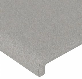 világosszürke szövet LED-es fejtámla 103x16x118/128 cm