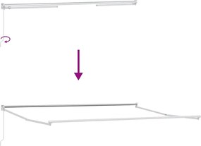 Burgundi vörös kézzel kihúzható napellenző 450 x 300 cm