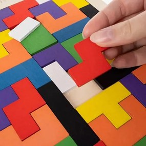 Fából készült kirakó – oktató puzzle gyerekeknek